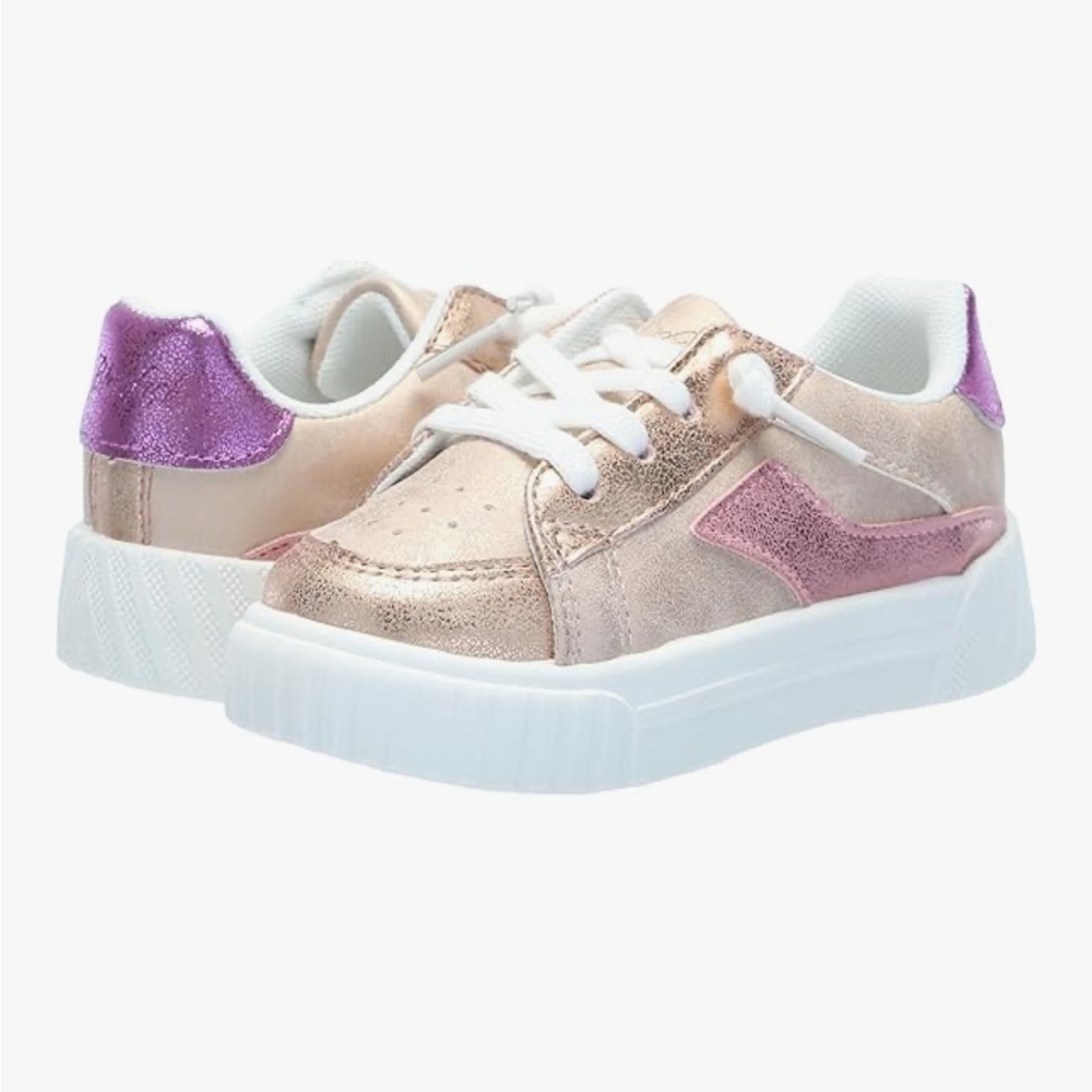 Blowfish Malibu Toddler Girls Kids Gold and Pink Sneakers Great 7